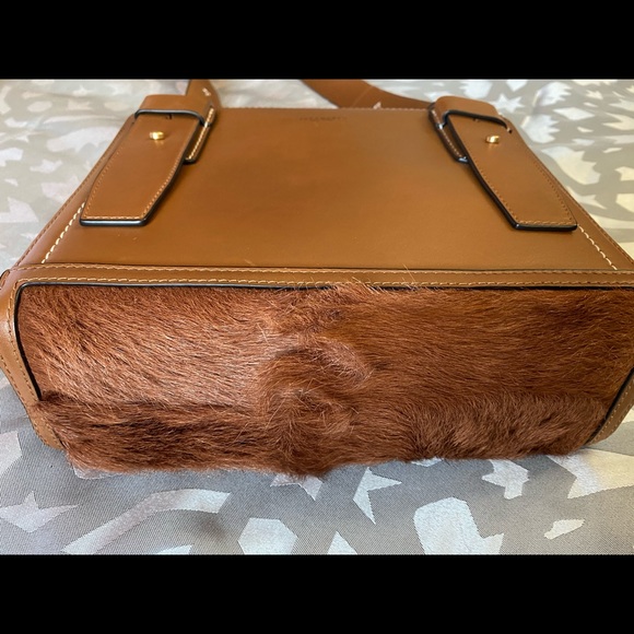 Tory Burch RUNWAY Arthur Fur Satchel Briefcase - Picture 5 of 8